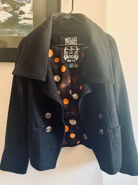 Millard Filmore Black Coat with Silver/Bronze Button Detail